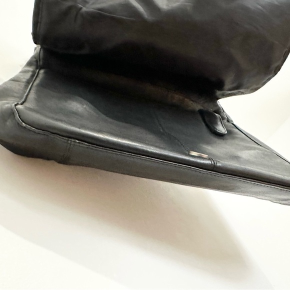 LATICO Black Genuine Leather Tote Bag Handbag Purse Tablet Messenger - Picture 6 of 6